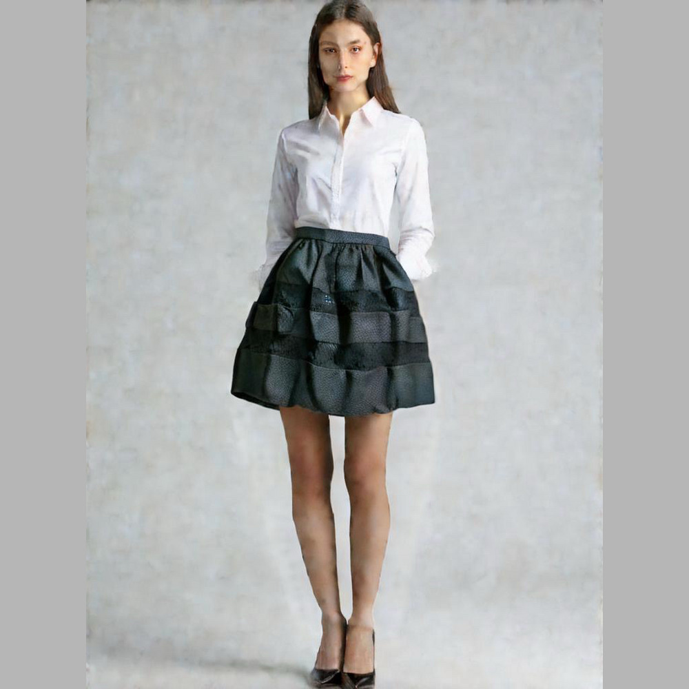 Xhilaration petite women’s  size L mini skirt black party night out dressy